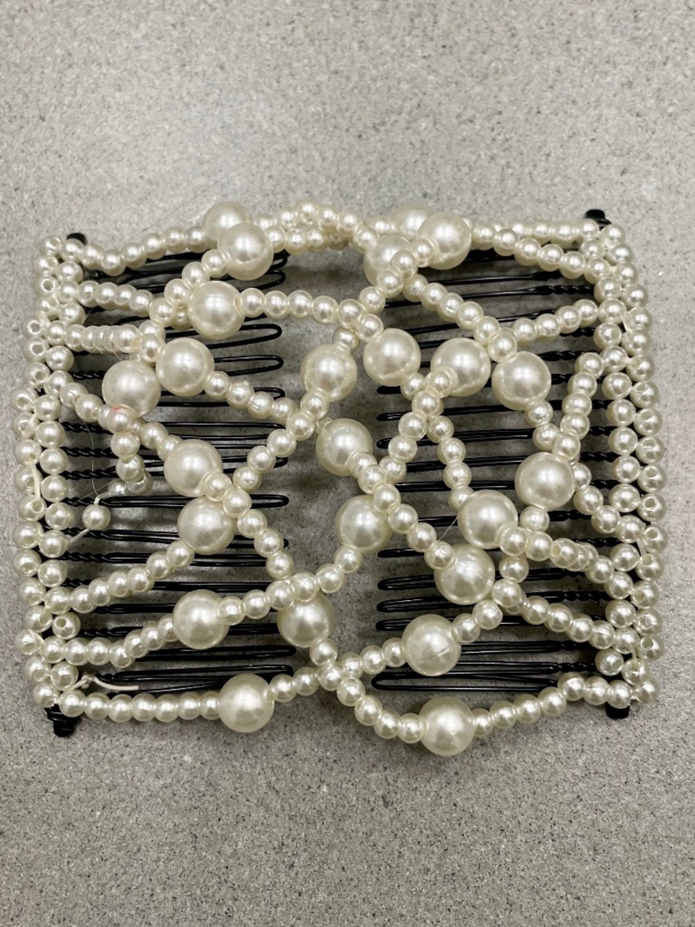 Elastic/Stretchy “Butterfly” Beaded Double Hair Comb
